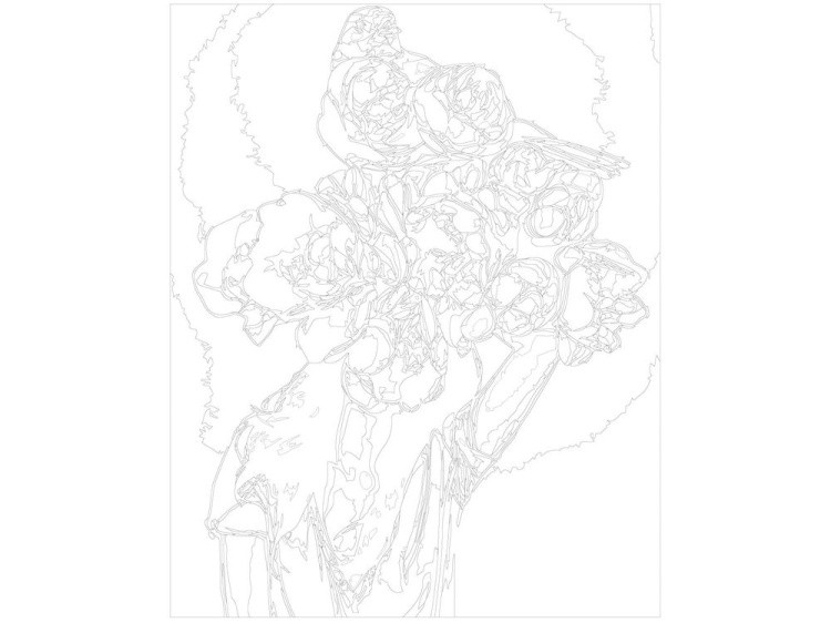 Картина по номерам «Цветочная голова 5» — картинка 3