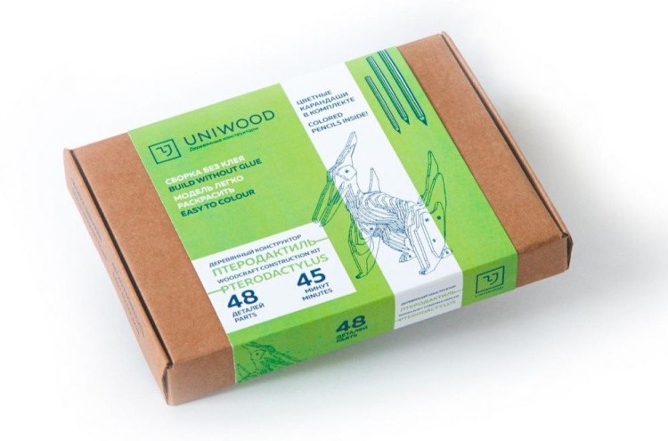 Конструктор из дерева «Птеродактиль с набором карандашей» — картинка 3