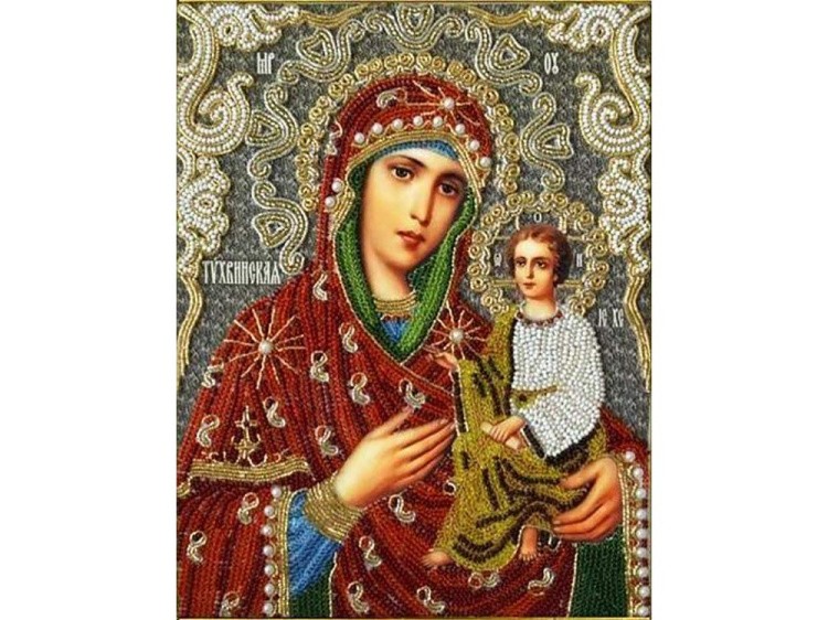 Набор вышивки бисером «Тихвинская Богородица» (трунцал)
