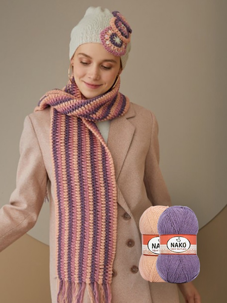 Пряжа NAKO Super inci Narin (Нако Супер инси нарин), (1175), красный, 5 шт. по 100 г — картинка 15