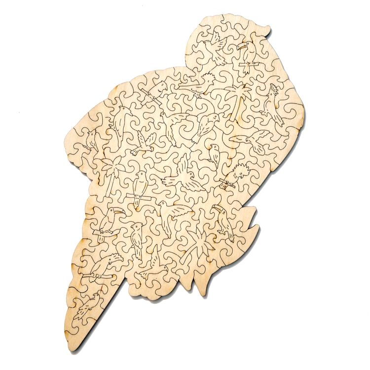 Деревянный пазл Wood Trick «Яркий Попугай» — картинка 7