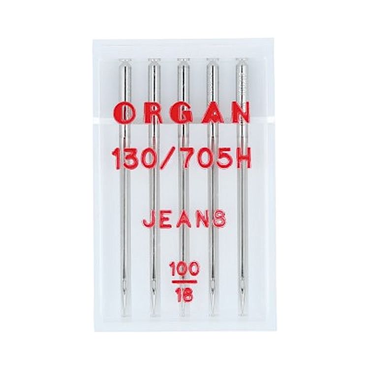 Иглы для бытовых швейных машин, №100, для джинсы, ORGAN