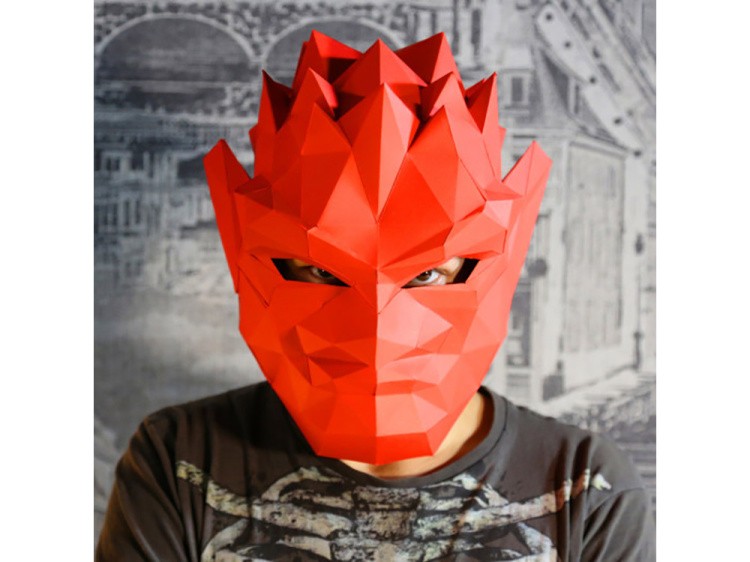 Бумажная модель для склеивания маска «Тролль» — картинка 4