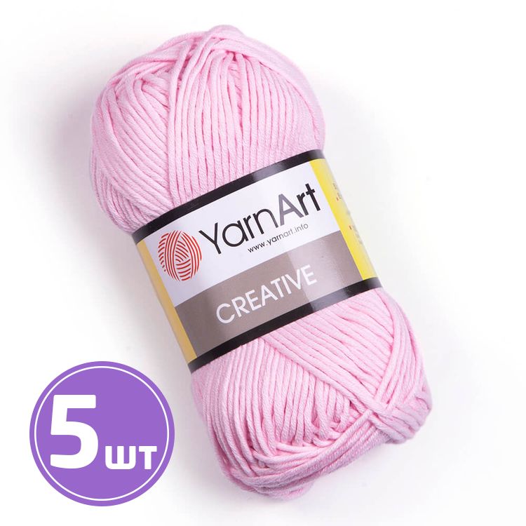 Пряжа YarnArt Creative (229), бледно-розовый, 5 шт. по 50 г