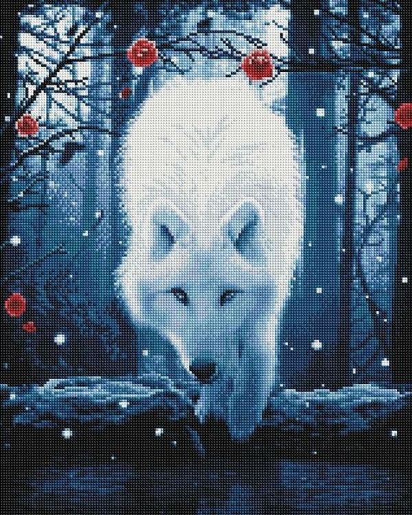 Алмазная вышивка «Белый волк»