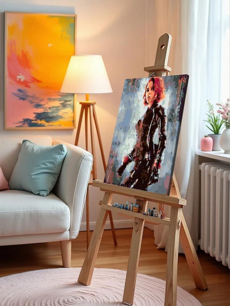 Картина по номерам «Черная вдова» — картинка 9