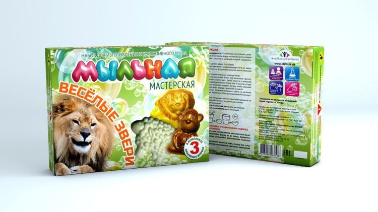 Набор мыльная мастерская «Весёлые звери» — картинка 2