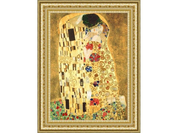 Набор вышивки бисером «Поцелуй» Густава Климта — картинка 2