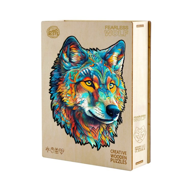 Деревянные пазлы «Бесстрашный Волк M», Woodbests — картинка 4