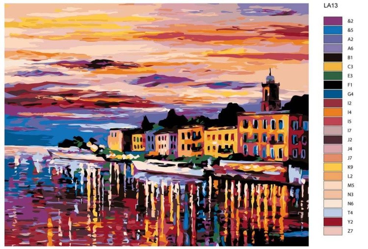 Картина по номерам «Закат» — картинка 2