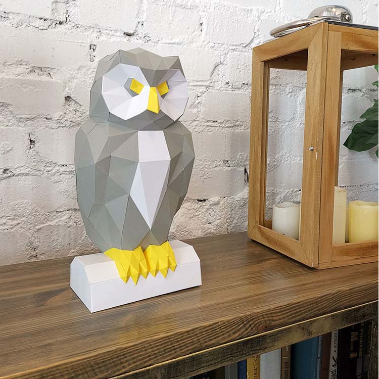 Бумажная модель для склеивания фигура «Сова» — картинка 3