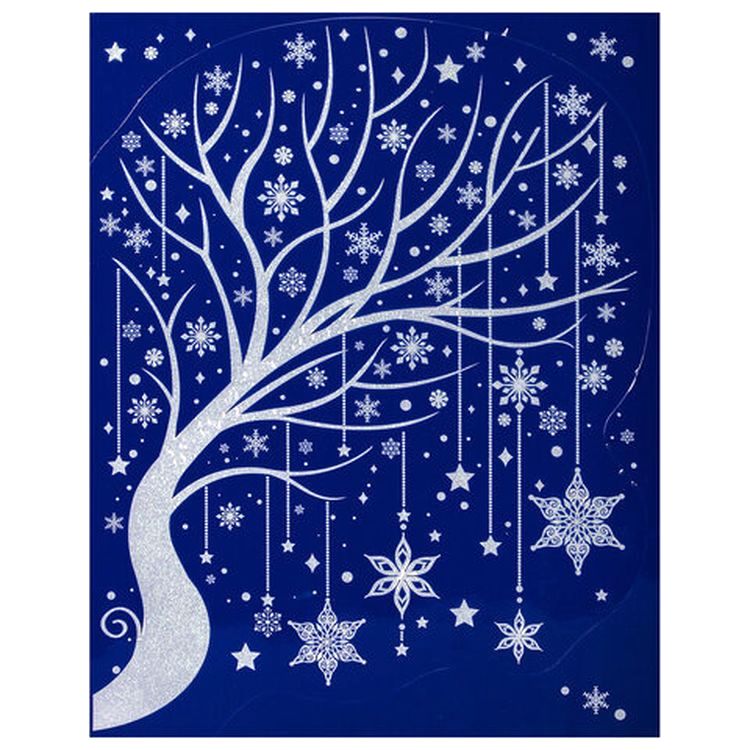 Украшение для окон и стекла «Дерево в снежинках» — картинка 2