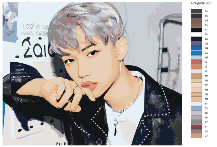 Картина по номерам «Stray Kids Стрей Кидс: Феликс 2» — картинка 3