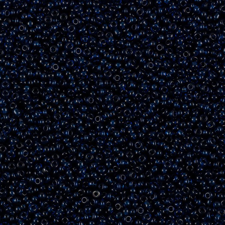 Бисер Чехия круглый 311-19001 2 мм 12/0, 50 г, цвет: 60100 темно-голубой