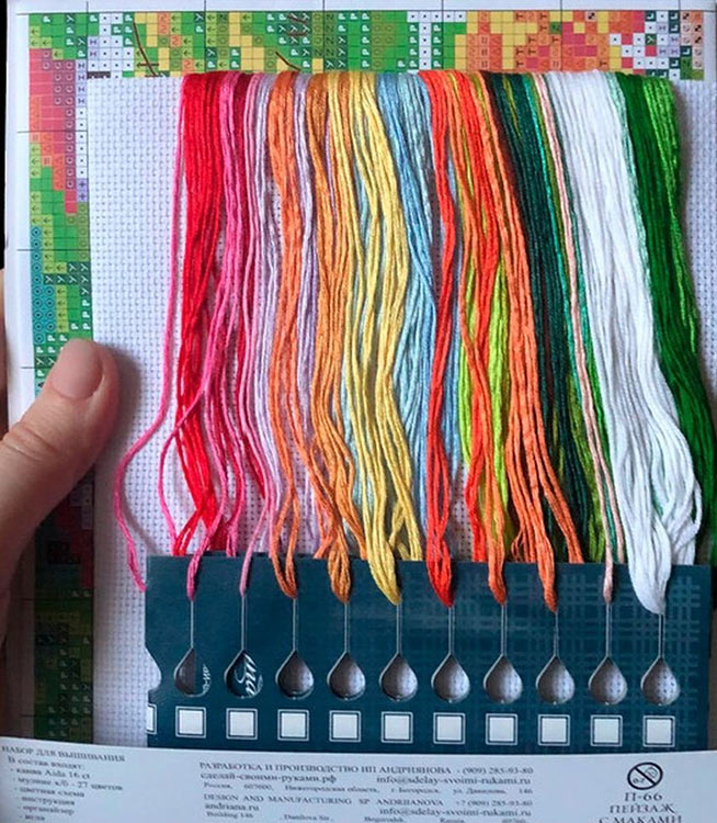 Набор для вышивания «Пейзаж с маками» — картинка 3