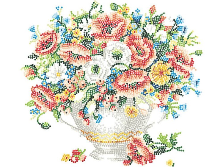 Алмазная вышивка «Маки и незабудки» — картинка 2