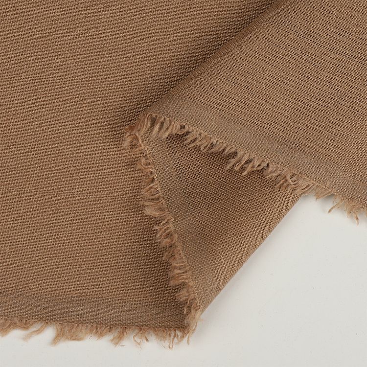 Ткань льняная, 185 г/м², 10 м x 140 см, цвет: верблюжий, TBY — картинка 5