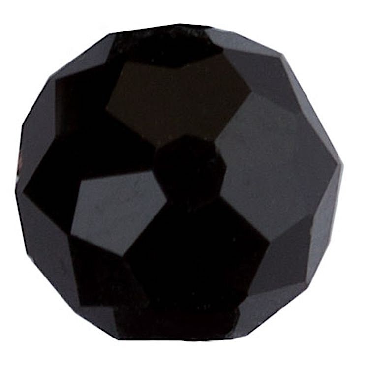 Бусины стеклянные Zlatka 4х3 мм, 32 шт., на нити, стекло, цвет: №29 черный