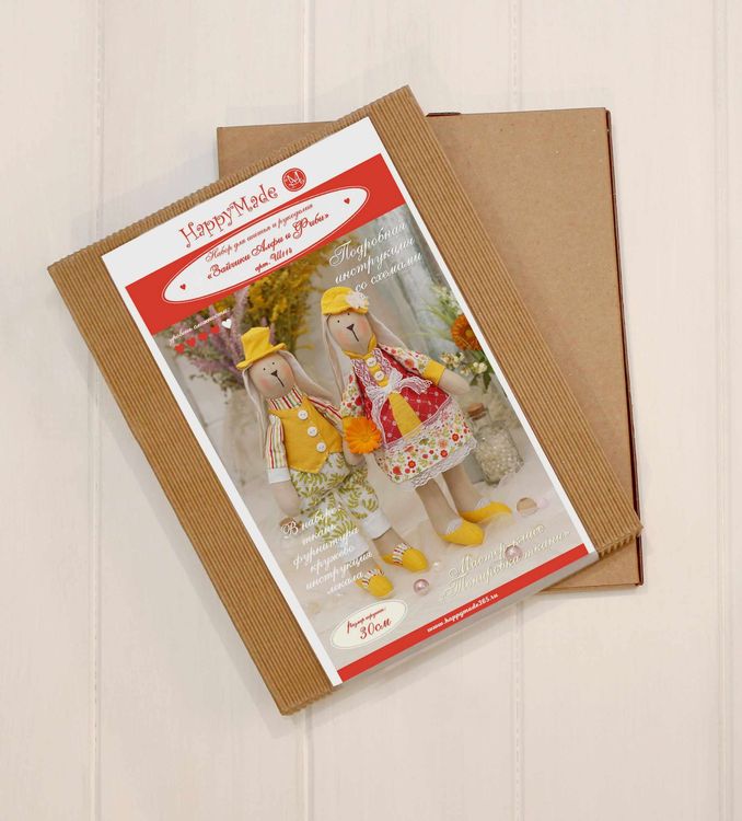 Набор для шитья «Зайчики Алфи и Фиби» — картинка 3