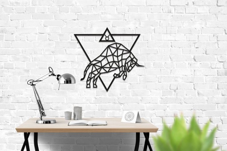 Деревянный интерьерный пазл, панно «Телец», EWA Design — картинка 4