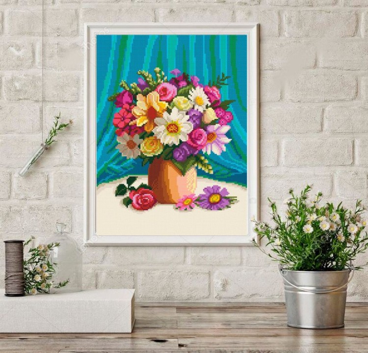 Алмазная вышивка «Весенний букет» — картинка 2