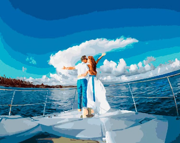 Картина по номерам «Свадьба на яхте»