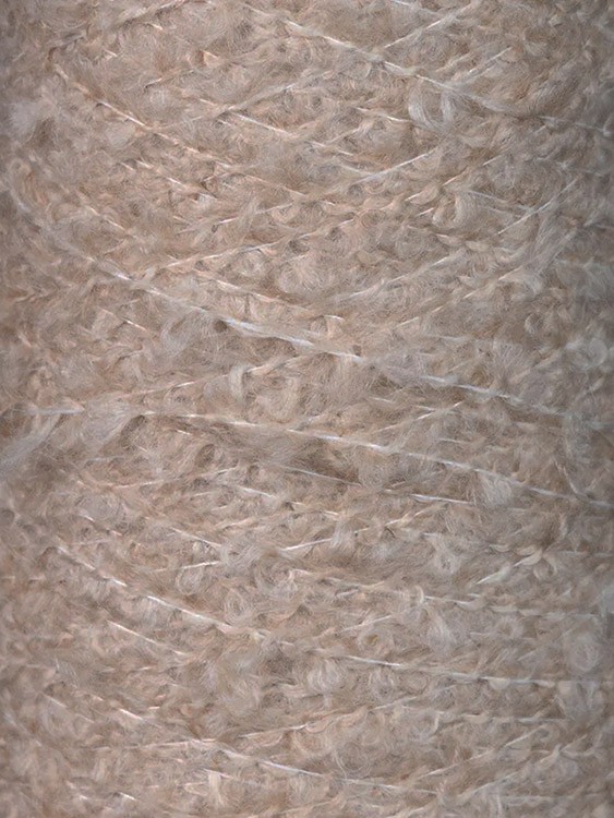 Пряжа бобинная OnlyWe Organic boucle (Органик букле) (BU03), бежевый, 1 шт., 200 г — картинка 2