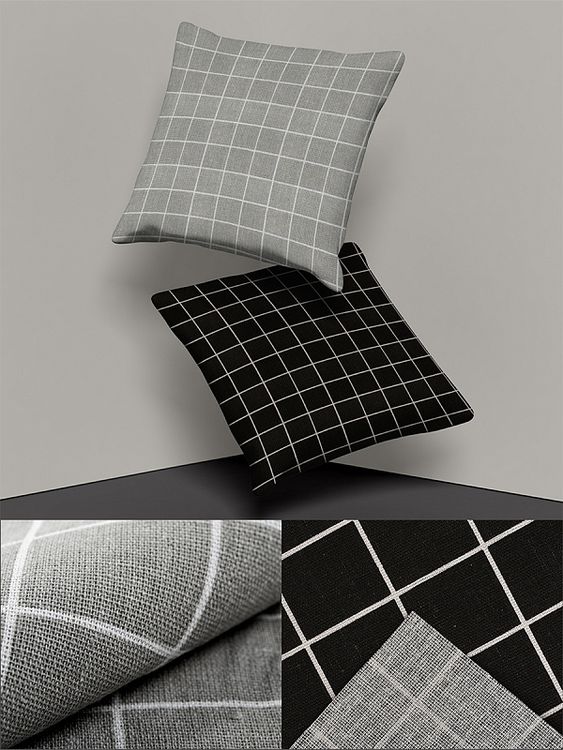 Ткань лен, 140 г/м², 30% лен, 70% хлопок, 3 м, ширина 150 см, цвет: черный, принт, TBY — картинка 7