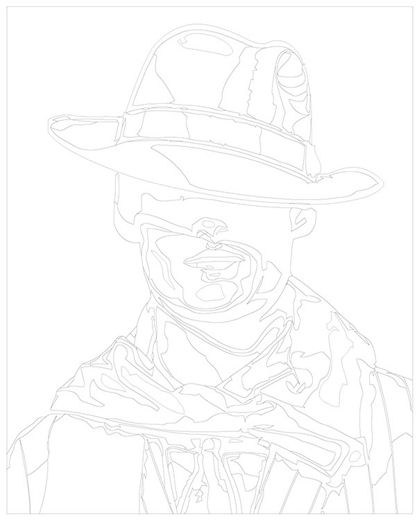 Картина по номерам «Мужчина в шляпе» — картинка 3