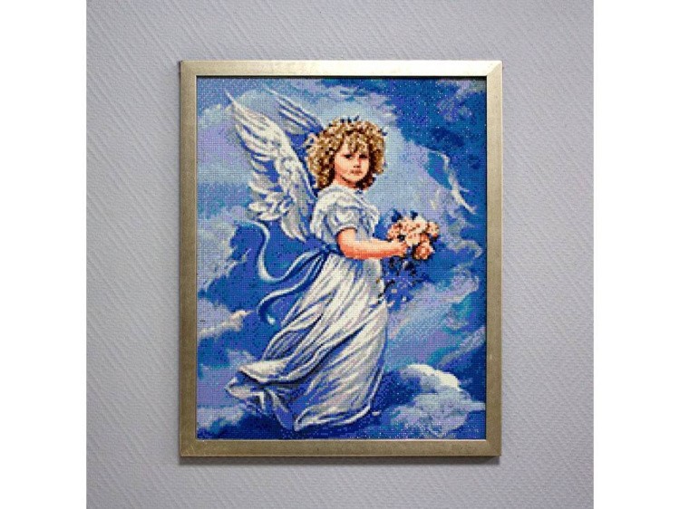 Алмазная вышивка «Ангел с цветами» — картинка 3