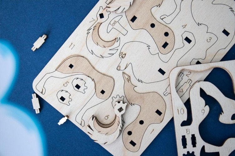 Конструктор из дерева «Собака», UNIWOOD — картинка 2