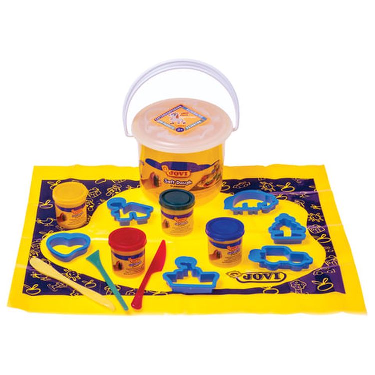 Пластилин на растительной основе JOVI (Испания), набор, 4 цвета, 9 предметов — картинка 2