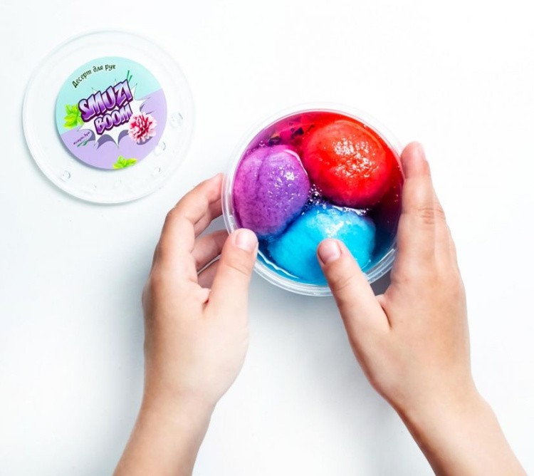 Слайм-десерт для рук Smuzi boom Флоат с ароматом клубники, 200 гр
 — картинка 4