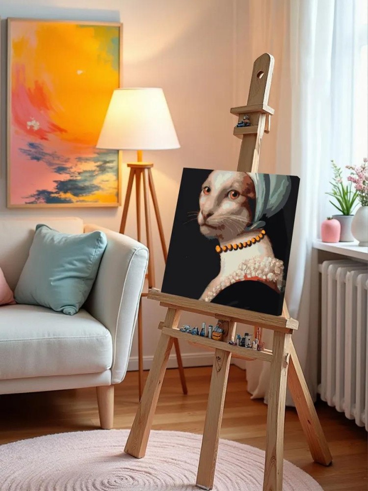 Картина по номерам «Исторический портрет кошки» — картинка 10