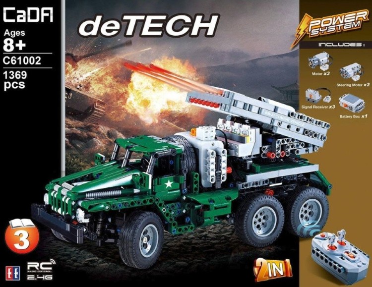 Радиоуправляемый конструктор с мотором Cada Technics Катюша - 2.4G
— картинка 6