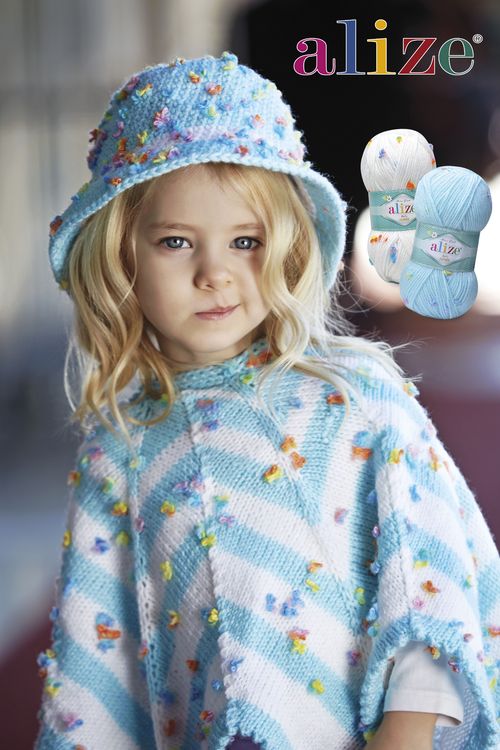 Пряжа ALIZE Baby flower (5435), голубой, 5 шт. по 100 г — картинка 3