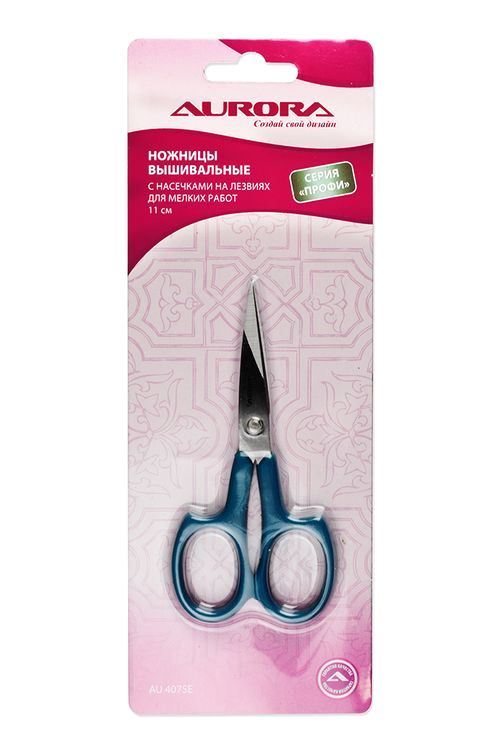 Ножницы вышивальные с насечками на лезвиях, 11 см, Aurora — картинка 5