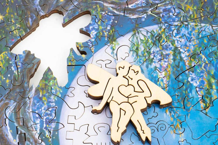 Деревянные пазлы DAVICI «Глициния луны (Wisteria moon)» — картинка 5