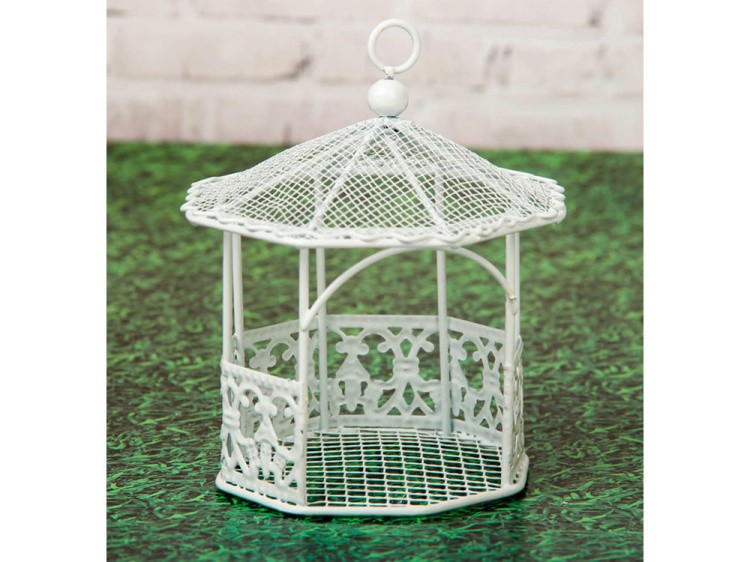 Садовая миниатюра MET-042 Беседка, металл 7.5x8x11.5 см, Blumentag — картинка 2