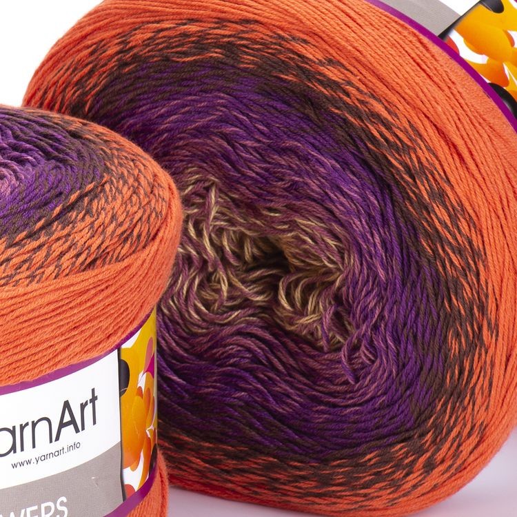 Пряжа YarnArt Flowers (295), мультиколор, 5 шт. по 250 г — картинка 2