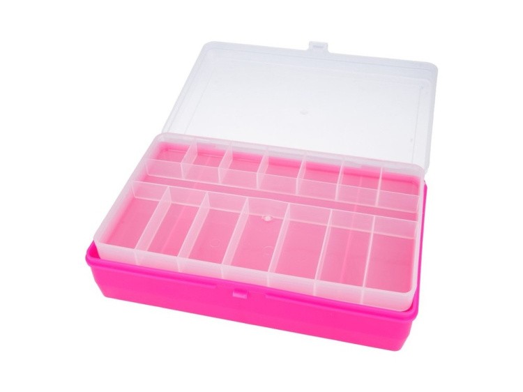 Коробка для мелочей №2 двухъярусная со вкладышем Trivol, цвет: малиновый — картинка 3