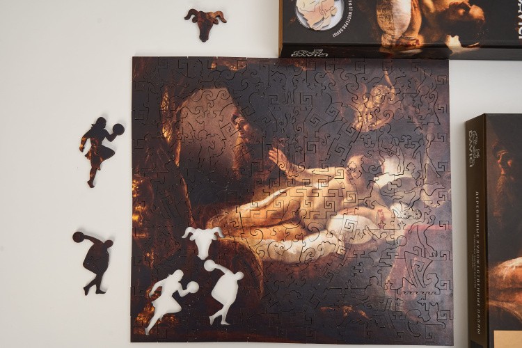 Деревянные пазлы DAVICI «Даная» Рембрандта Харменса ван Рейна — картинка 7