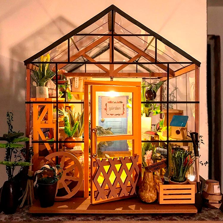 Набор для создания миниатюры (румбокс) «Цветочная Оранжерея» — картинка 10