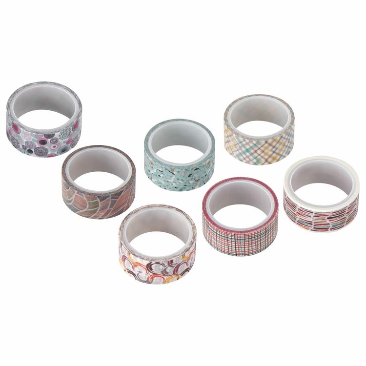 Клейкие WASHI-ленты для декора «Микс №3», 7 цветов, 15 мм х 3 м — картинка 3