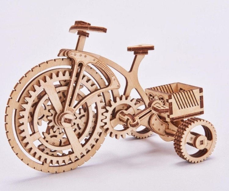 Конструктор из дерева «Велосипед-визитница», Wood Trick — картинка 2