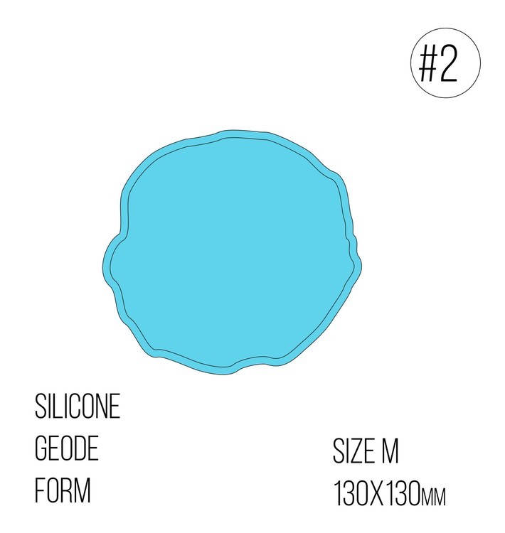 Силиконовая форма геод для Петри, модель №2, 1 шт., Craftsmen.store
