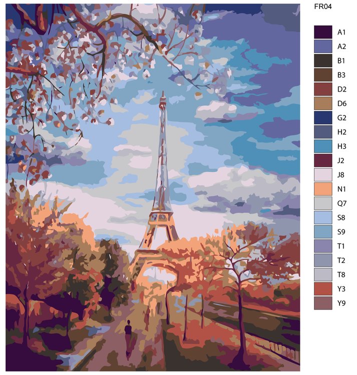 Картина по номерам «Осень в Париже» — картинка 2