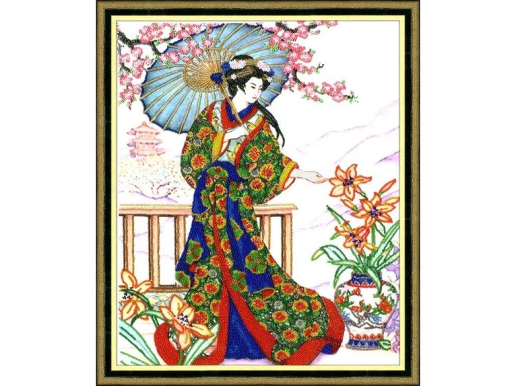 Набор вышивки бисером «Японка» — картинка 2