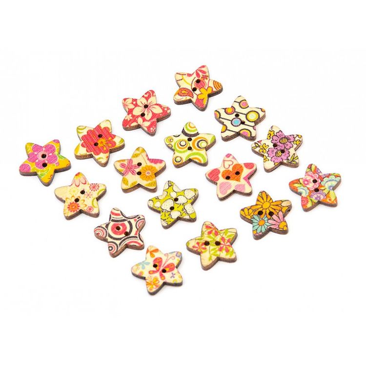 Пуговицы декоративные «Звезды», 50 шт., 1,8 см, цветные — картинка 4