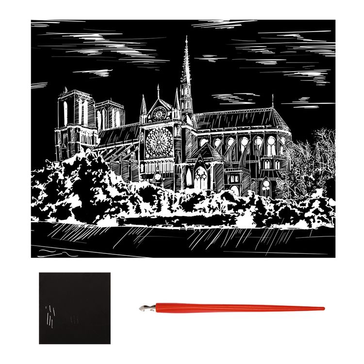 Набор для творчества «Гравюра. Панда», 20x25,5 см, Hobbius — картинка 2